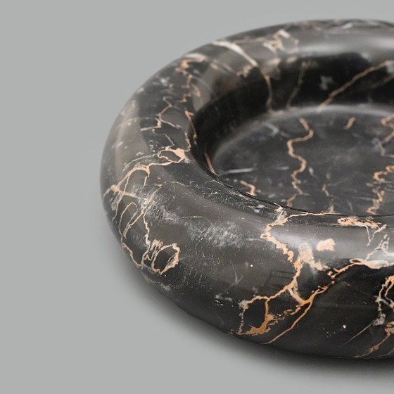 Image 1 of Bol en marbre noir Portoro, années 1970