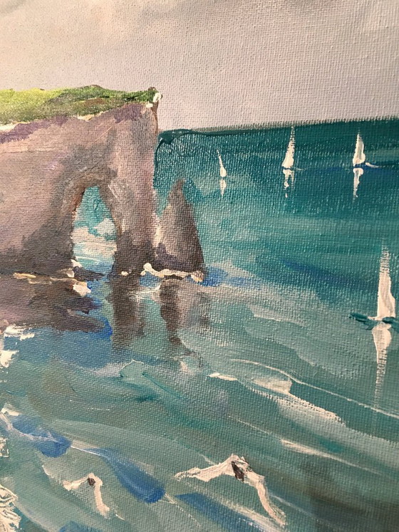 Image 1 of Philippe Laurent – ​​Ansicht von Étretat – Gemälde des Künstlers