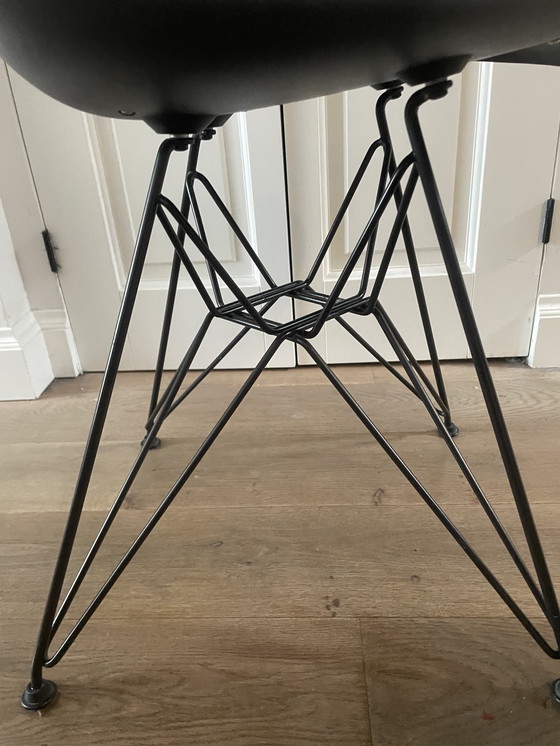 Image 1 of 6x Vitra Stoel Eames Dsr Basis Donker Gestoffeerd