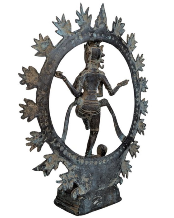 Bronzen Shiva Nataraja – Indonesië, 19e eeuw – Beeldhouwkunst (photo 5 of 12)