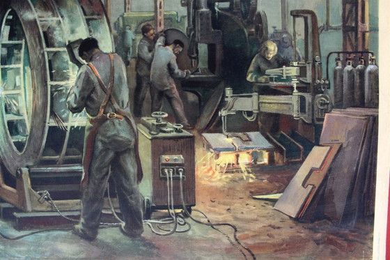 Image 1 of Póster industrial checo de Frantisek Bilek, década de 1950