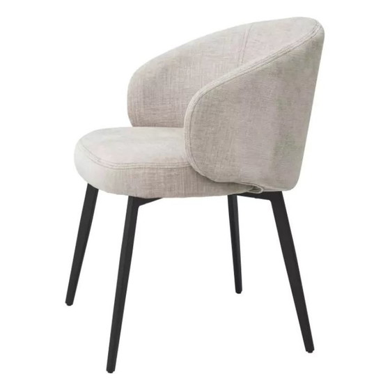 Image 1 of EICHHOLTZ Eetkamerstoel 'Lloyd' met arm set van 2 - Sisley beige