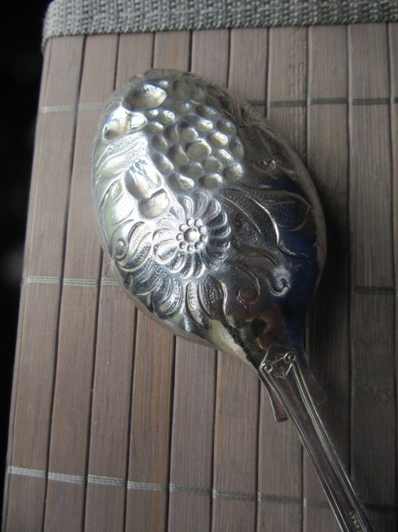 Image 1 of Berry Spoon EPNS A1 Sheffield England Silverplate Art Nouveau Style