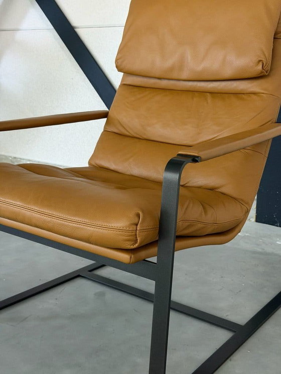 Poltrona Leolux Indra – Pelle Ceras Brandy – Come nuova – Poltrone, polished steel (photo 3 of 8)