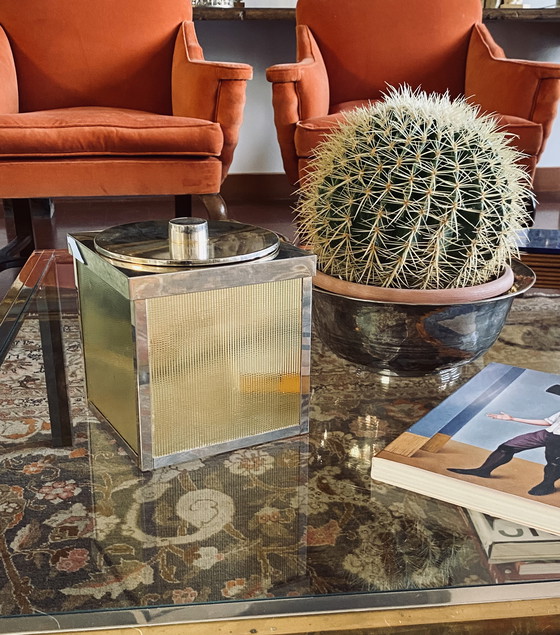 Image 1 of Hollywood Regency Golden Ice Bucket, Italy, ca. 1970s