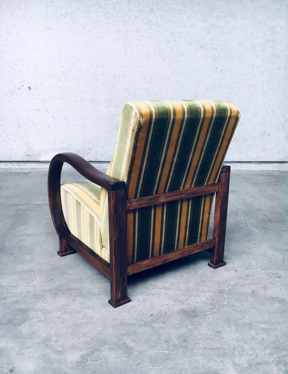 Image 1 of Art Deco Reclining Bentwood Armchair Lounge Chair Set 1930's