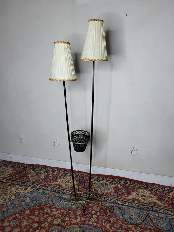 Vintage vloerlamp tijdschriftendeur in smeedijzer – Vloerlampen, Plastic, Iron (photo 9 of 9)