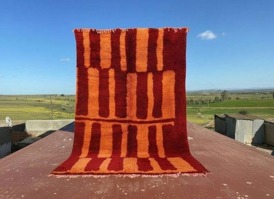 Tappeto berbero marocchino vintage rosso arancione 300x200 cm – lana fatta a mano – Tappeti, Cotone (photo 8 of 11)