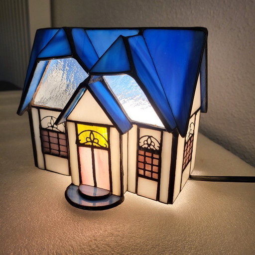 Tiffany-Stil Buntglas-Hauslampe, Honsel Leuchten
