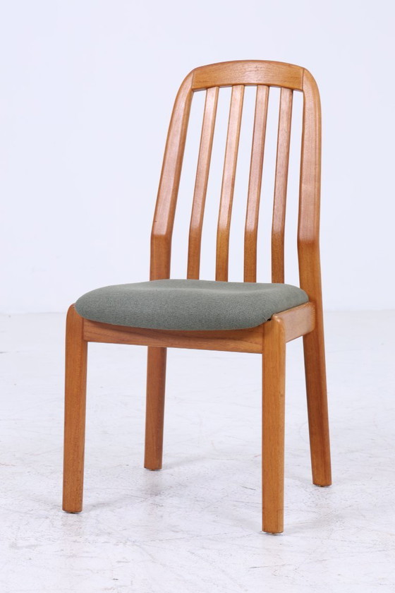 Image 1 of Set of 4 vintage teak Dyrlund chairs from the 60s | Mid - Century kitchen chair dining chairs vintage retro #06-48