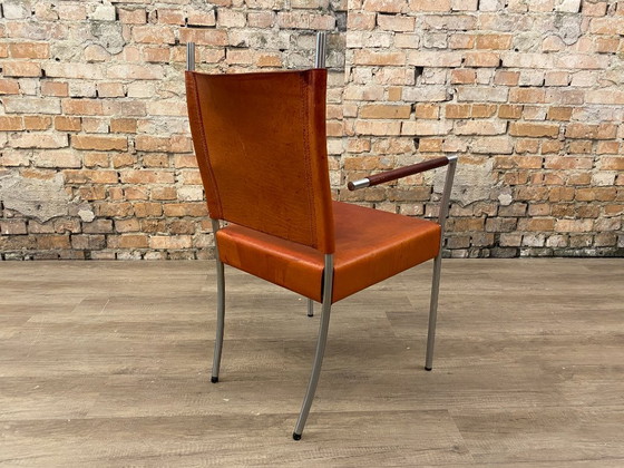 Vintage Armchair – Cognac Leather | – Metal (photo 4 of 14)