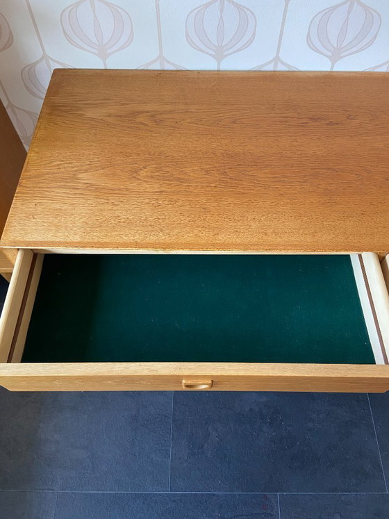 Image 1 of Vintage Danish oak wall cabinet/sideboard by Brouer Møbler