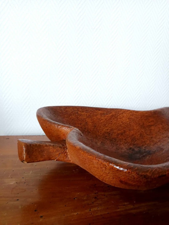 Image 1 of Große, brutalistische Holzschale, 65 cm