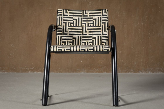 Image 1 of Vintage A 320 Armchair by Wulf Schneider & Ulrich Boehme for Thonet 1980’s in Myth Velvet (set of 4)