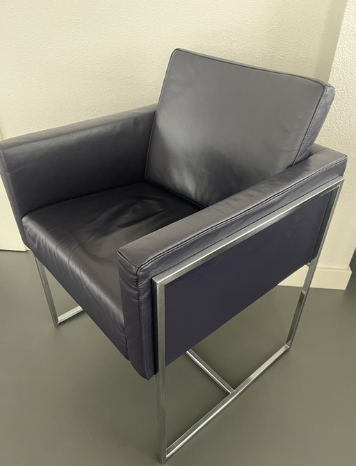 4 chaises de salle à manger Harvink – eetkamerstoelen, Leather, Metal (photo 2 of 6)