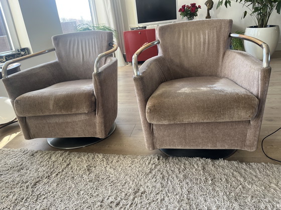 Image 1 of 2 Giogetti swivel armchairs, design Massimo Scolari, Italy Haren '80