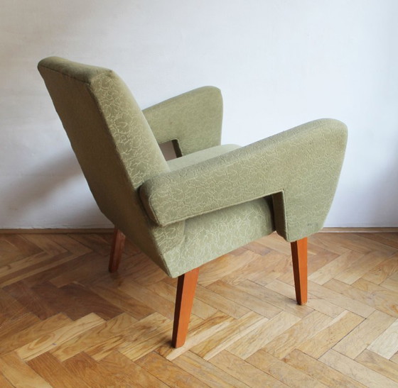 Image 1 of Coppia di poltrone Mid-Century verdi degli anni '60 con tessuto originale