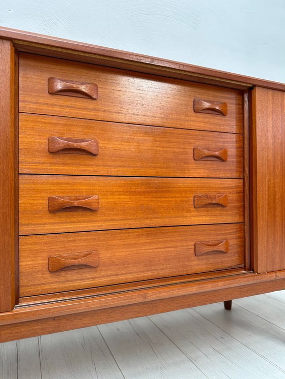 Image 1 of Buffet vintage danois en teck du Mid Century par Clausen & Søn 60s 70s