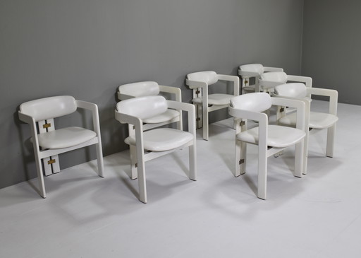 8x Pamplona armchairs by Augusto Savini for POZZI, Italy 1965