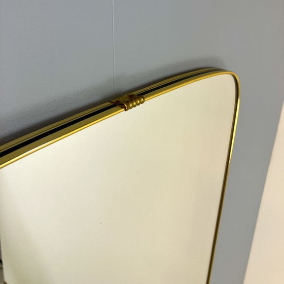 Image 1 of Wall mirror with brass frame, 1960s