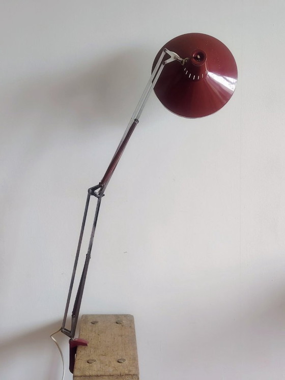 Image 1 of Terry Hala architectural industrial  table lamp. by H. Busquet for Hala,