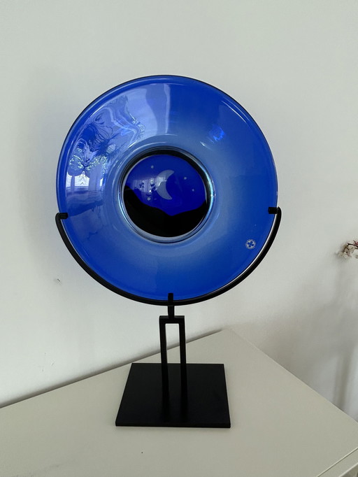 Murano glass pane on stand Object pane
