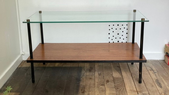 1960 Double-Tier Coffee Table – Saint Gobain, Brass, Metal (photo 7 of 31)