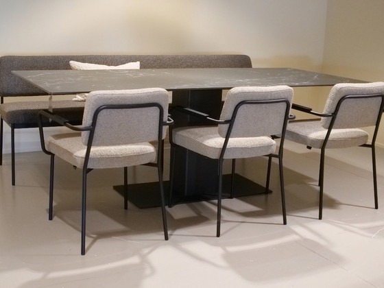 Image 1 of Brute Studio Luma eetbank met eetkamerstoel (set van 3)