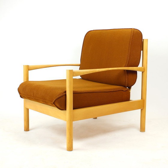 Image 1 of  Elegant Lounge Chair In Oak, Czechoslovakia 1960s, 4 Available