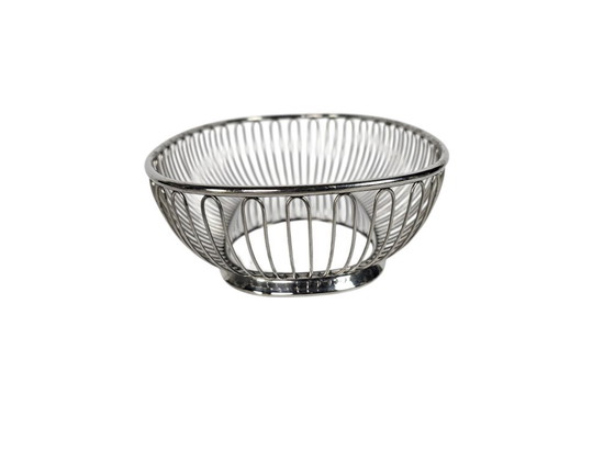 Ettore Per Alessi - Alfra Alessi - Cesto Pane - Filo d'Acciaio - Anni '60 – Accessori da tavola, Metal, rvs (photo 4 of 8)