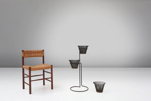 Mid-Century Metal Plant Rack by Mathieu Matégot, France 1950s