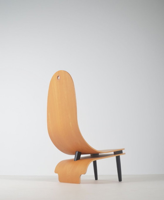 Image 1 of Sillón de diseño danés único en madera.