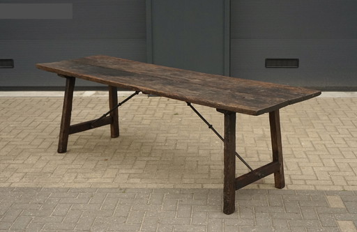 Antique Spanish Chestnut Dining Table
