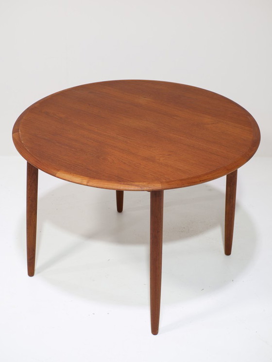 Image 1 of Round teak dining table, Danish vintage 1960s