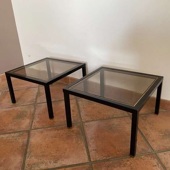 Juego de 3 mesas nido Roche Bobois. 1970. – Mesas de centro, Brass (photo 5 of 7)