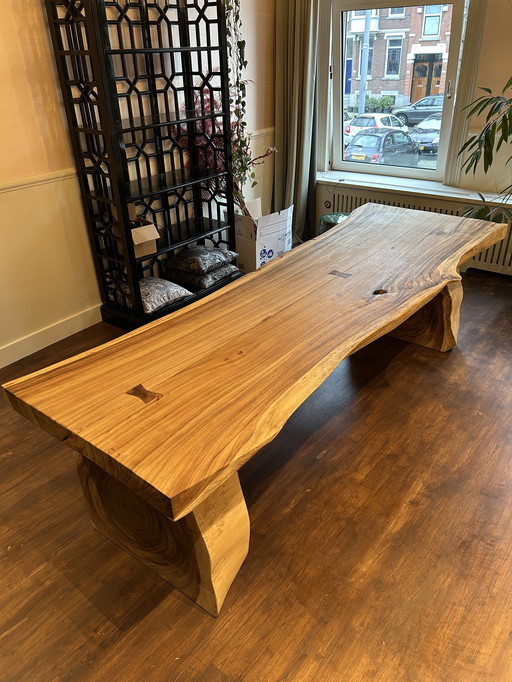 Solid Teak Trunk Table