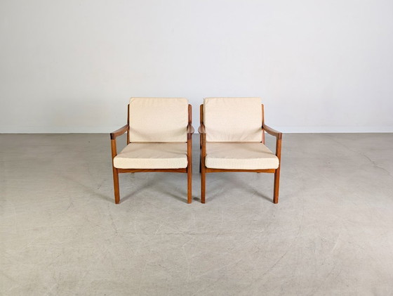 Image 1 of Set van 2 midcentury fauteuils France & Søn Ole Wanscher Senator easy