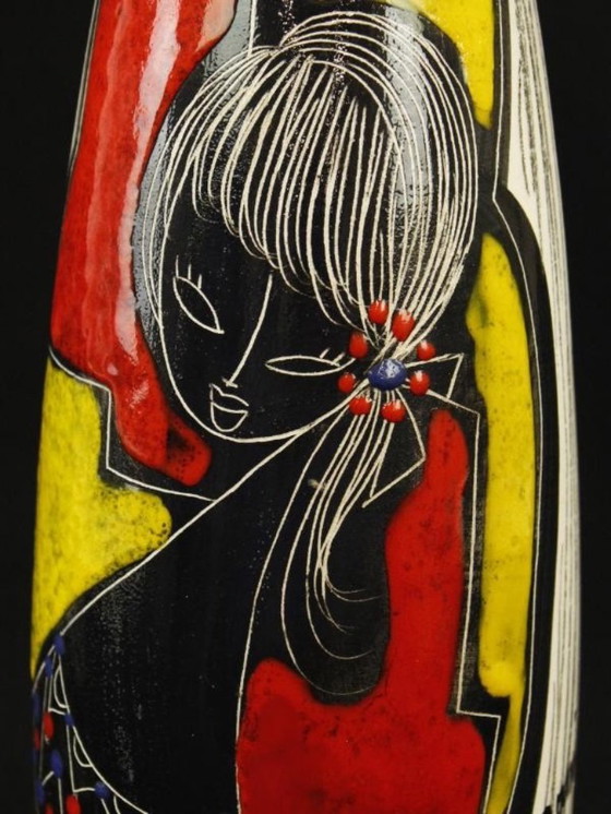 Image 1 of Laca Albisola Keramieken vaas - Italië jaren 50-60