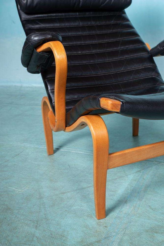Image 1 of Design Lounge armchair & stool 70s Bruno Mathsson Pernilla