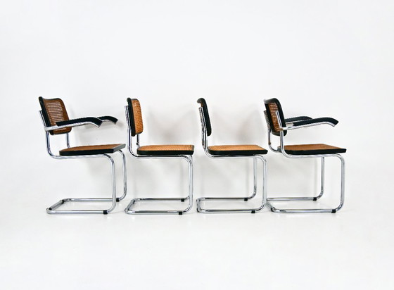 Image 1 of Sillas de comedor estilo B32 de Marcel Breuer, juego de 4