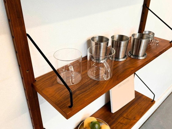 1/3 Poul Cadovius Royal System Scaffali a muro Teak Ottone, Legno, Metallo, Marrone, Mid Century Modern (foto 9 di 12)