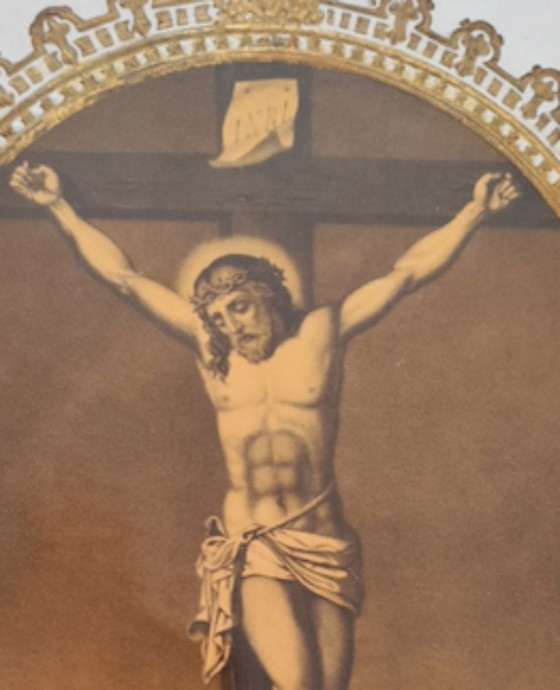 Image 1 of Cromolitografia antica | Crocifissione | Alsazia, c. 1880