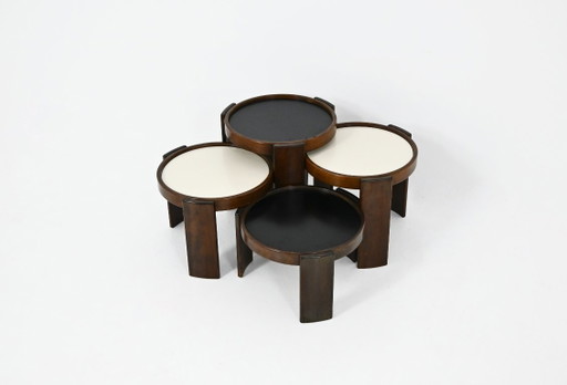 Satztische Modell 780 von Gianfranco Frattini für Cassina, 1960er Jahre, 4er-Set