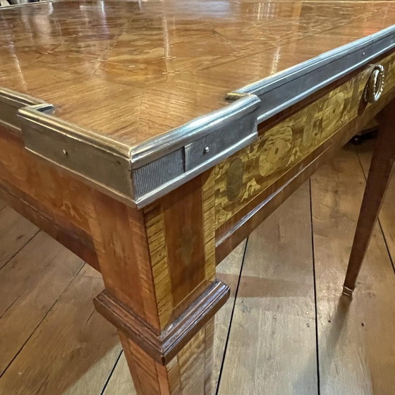 Louis XVI Directoire Inlaid Table / Desk, 19th Century – Bronze (photo 13 of 18)