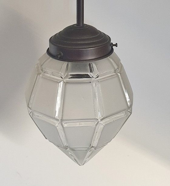 Image 1 of 2 lampade a sospensione Art Déco degli anni '40