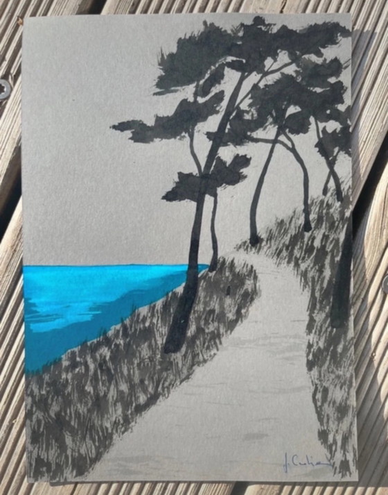 Image 1 of Set of 2 artist sketches, 21x15 cm