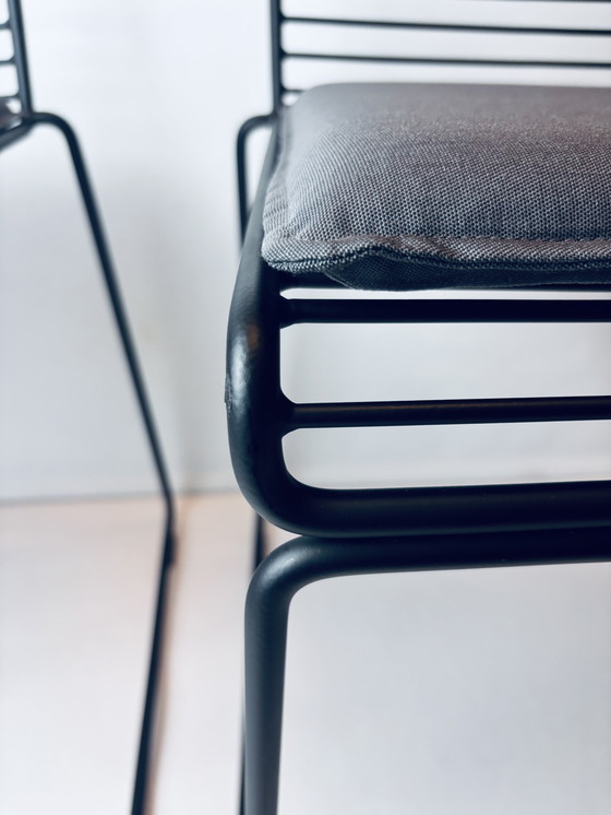 Image 1 of Sedie da pranzo HAY Hee – Set di 10 + 10 cuscini – Nere – Ottime condizioni
