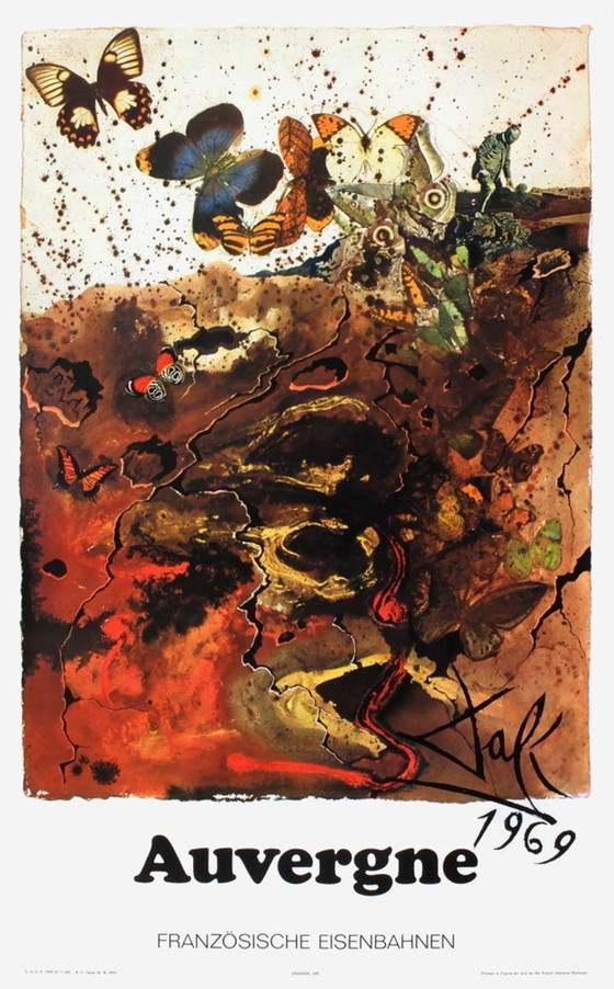 Image 1 of Salvador Dalí SNCF - French Railways - Auvergne (small) original poster