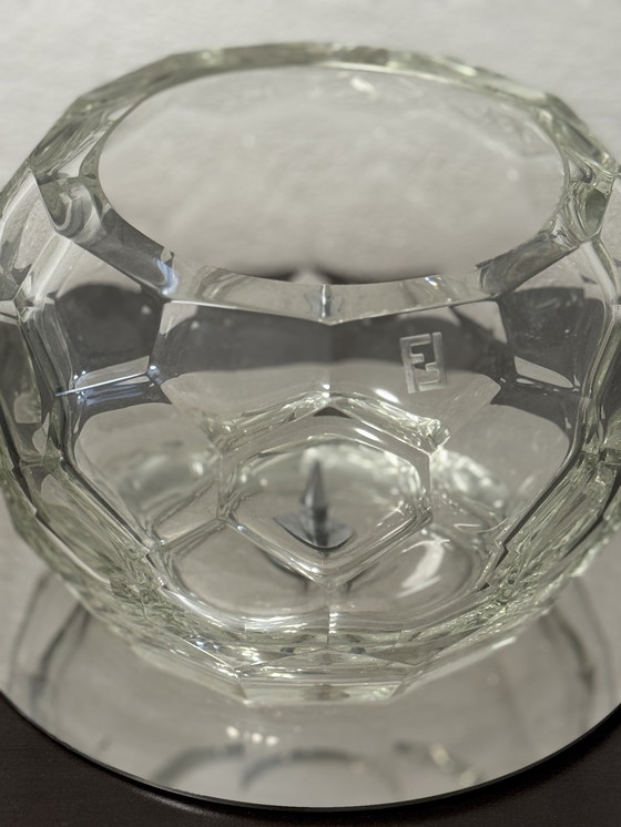Image 1 of FENDI Casa Faceted Glass Vases – Set of Two (Large & Small)