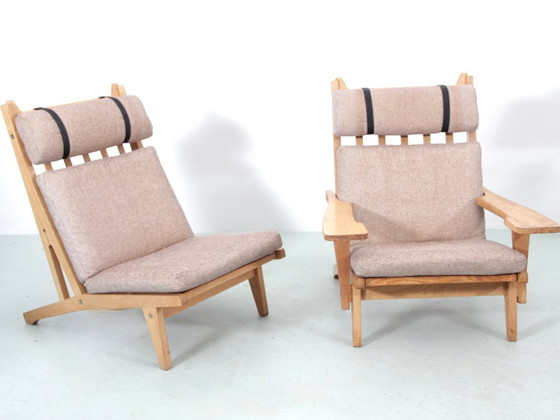Par de sillones escandinavos GE 375, con 1 par de reposabrazos. – Wood (photo 10 of 18)